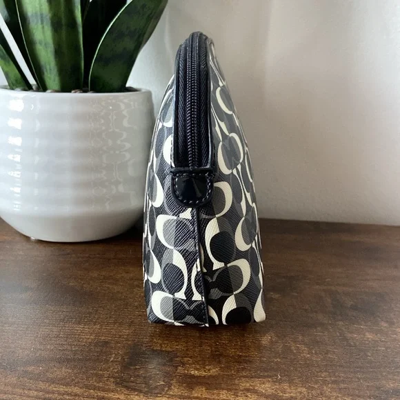 Coach Black, Cream & Gray Cosmetic Bag - Picture 3 of 15